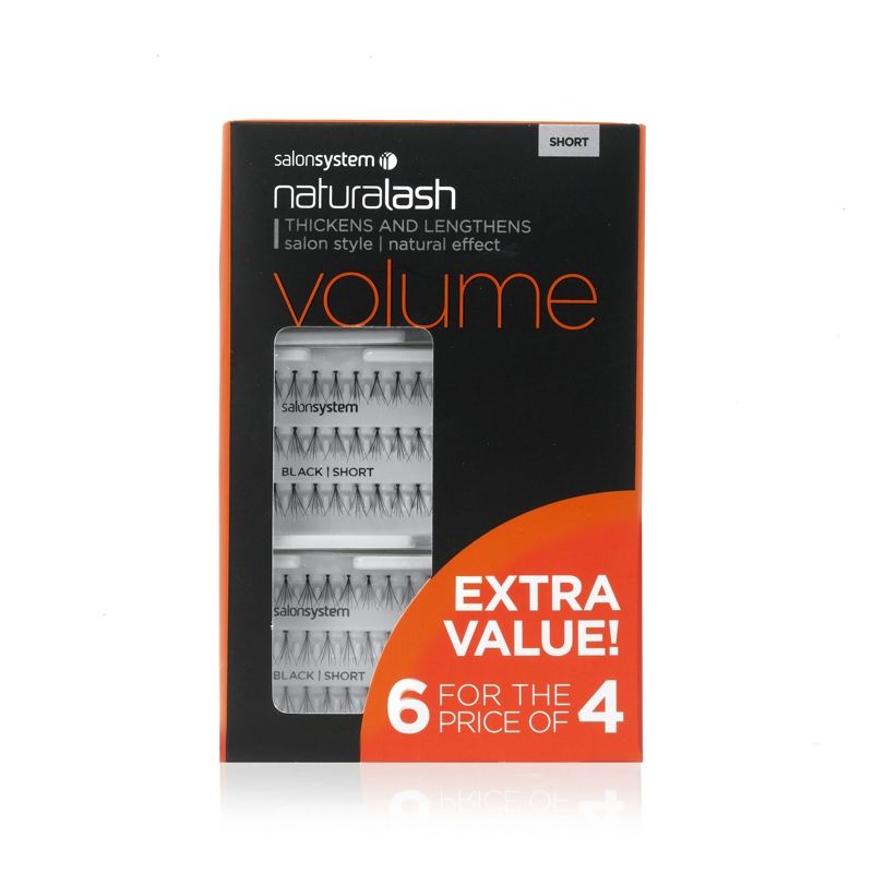 SS SHORT BLACK LASHES - 6 FOR 4 TRAYS-0