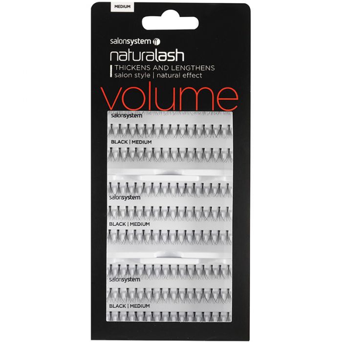 0225107-5 SS MEDIUM BLACK LASHES - VALUE PACK (3 TRAYS)-0