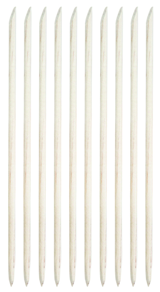 HBA1280 - ORANGE WOOD STICKS (MANICURE STICKS 6" - 10PK)-0