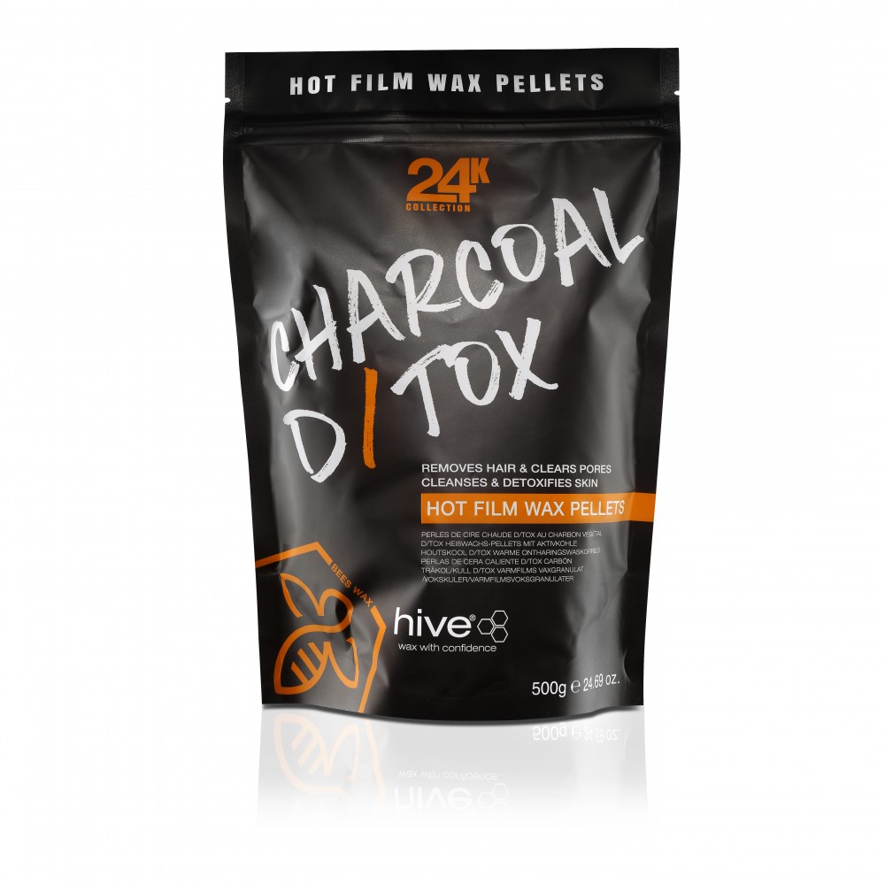 HOB1009 - CHARCOAL D/TOX HOT WAX PELLETS 500G-0