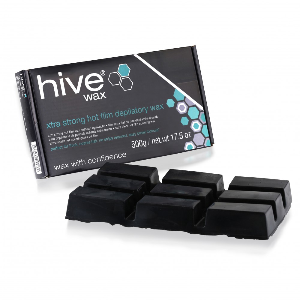 HOB5586 - XTRA STRONG HOT FILM WAX - BLACK - 500G BLOCK-0