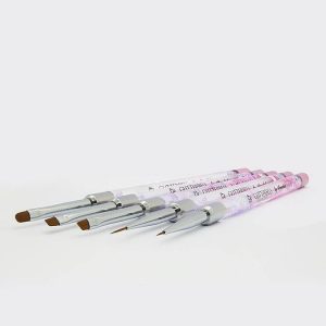 BRUSH001 – GB RAINBOW GEL ART BRUSHES PK5
